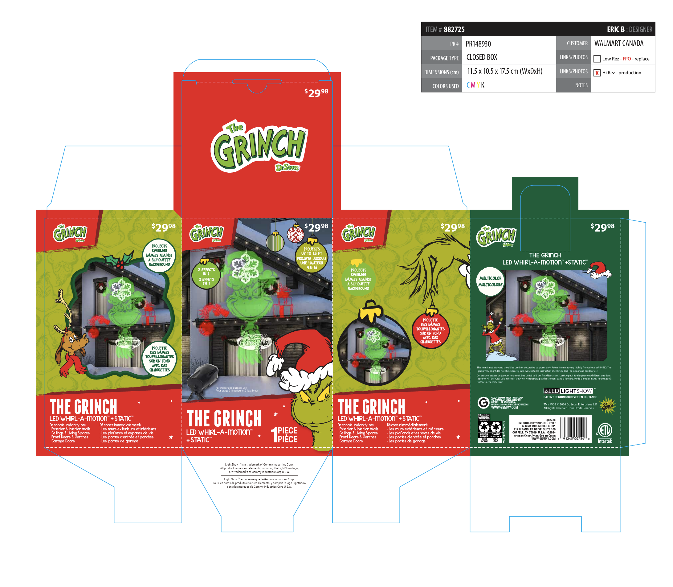 Grinch Holiday Packaging
