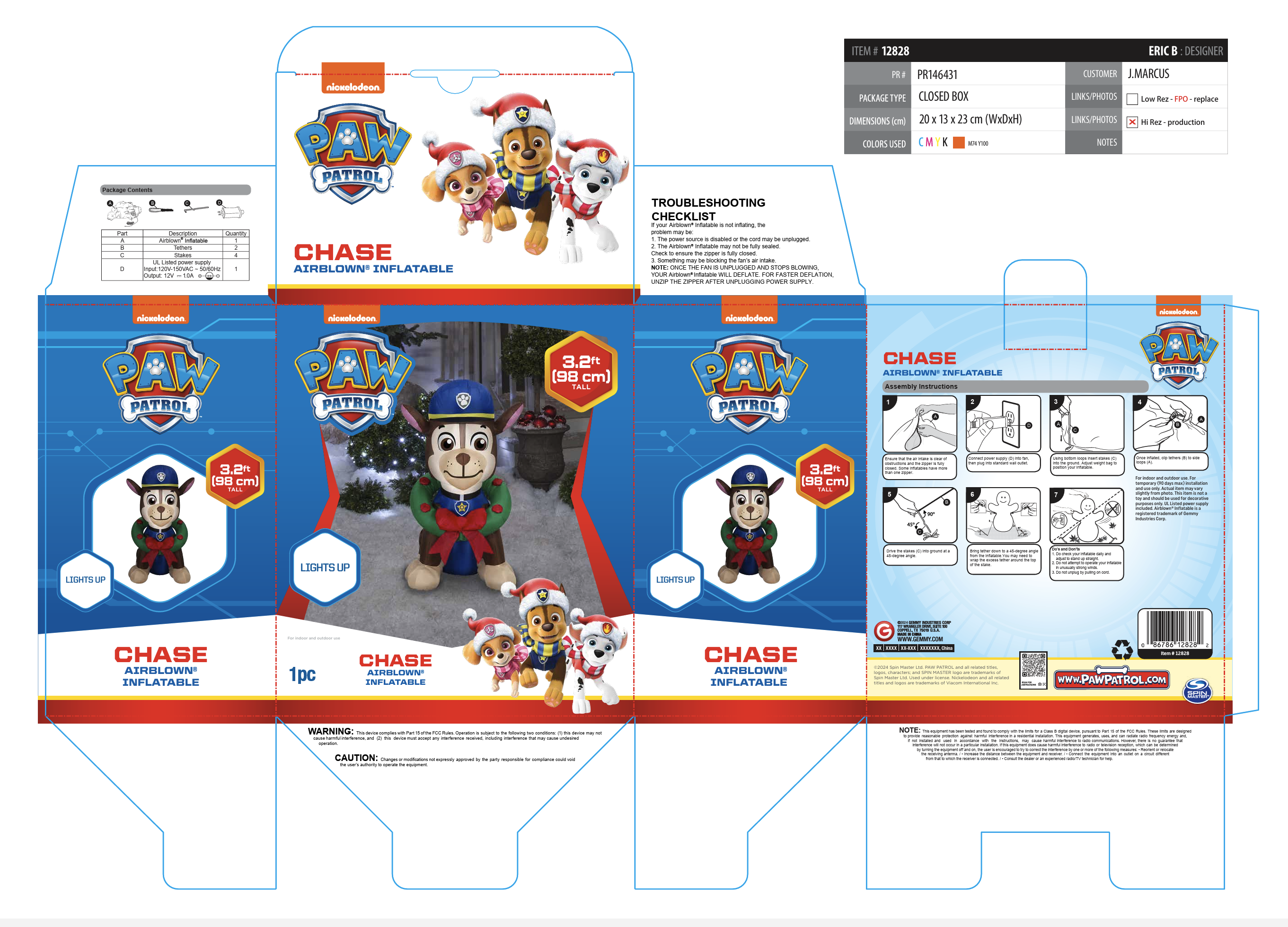 Paw Patrol Inflatable Packaging